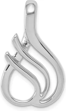 Diamond2Deal 14k White Gold Slide Fits up to 4mm Regular/6mm Fancy or Reversible Omega