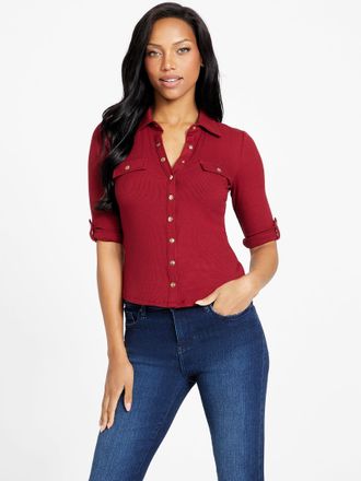 Guess Barcelona Long-Sleeve Polo Top