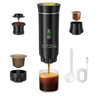OEM Cafetera Espresso Port&aacute;til, 3 Funciones En 1, Color Negro