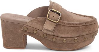 Chocolat Blu Womens Genni Platform Mule In Toffee Suede