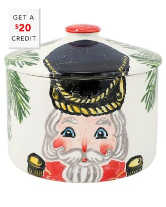 Vietri Vietri Nutcrackers Biscotti Jar With $23 Credit