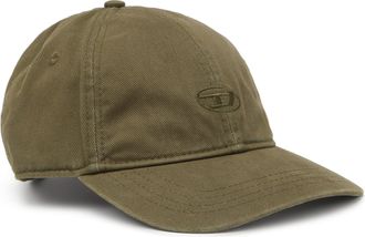 Diesel Baseball cap in washed cotton twill - Caps - Man - Green