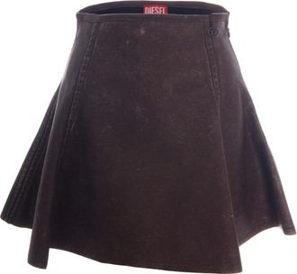 Diesel Rokken, Dames, Bruin, S, Polyester, O-Erina Mini Rok