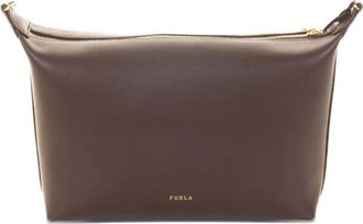 Furla zip-top leather shoulder bag - Brown