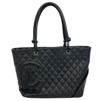 Chanel Black Leather Tote Bag (Pre-Owned)