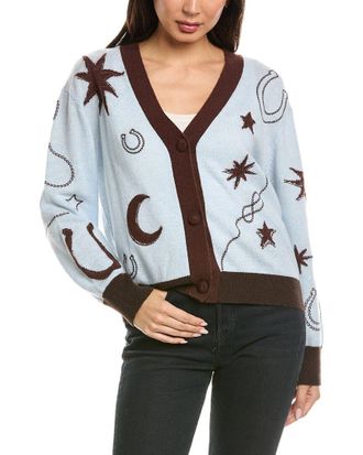 Brodie Equestrian Motif Cashmere Cardigan