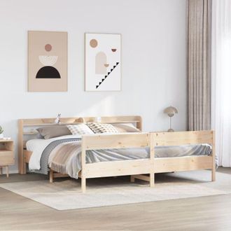 vidaXL Estructura De Cama Sin Colch&oacute;n Madera Maciza De Pino 200x200 Cm Vidaxl