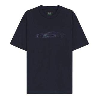 HUGO BOSS Boss X Aston Martin Mercerised-Cotton T-Shirt With Car Artwork, Size XX-Large
