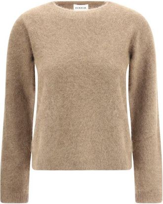 P.A.R.O.S.H. Beige Raccoon Fur Womens Sweatshirt