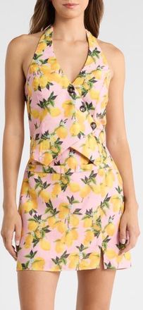 Sugarlips Desery Halter Vest in Yellow-Multi at Nordstrom, Size X-Small