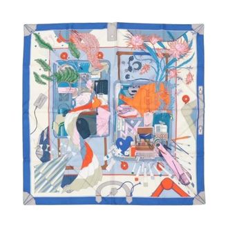 Herm&egrave;s Pre-owned Scarves, female, Multicolor, Size: ONE SIZE Pre-owned Carre 90 Scarf