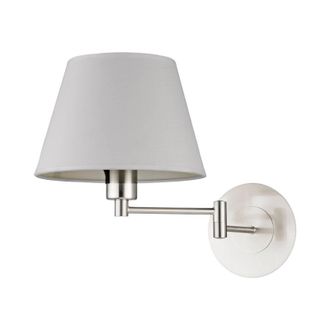 Lindby L&aacute;mpara De Pared pola En Gris Textura, Tela, Tejido, Seda - Lindby