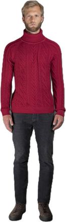 Moorer MenS Red Cable Knit Sweater, Size 50