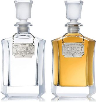 Alice Pazkus Whiskey Decanter And Whiskey Tags