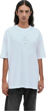 Song for the Mute Oversized T-shirt met logo-print - Heren - T-shirts - Wit - L - Katoen - Tops
