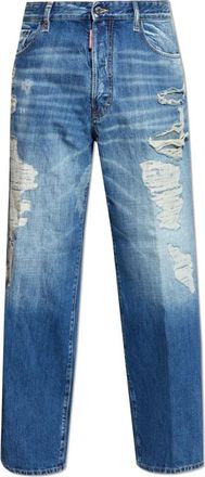 Dsquared2 Jeans Loose - Heren - Loose Fit Jeans - Blauw - XL - Katoen - Jeans