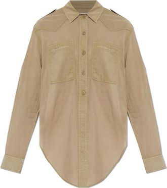 Isabel Marant Shirts, female, Beige, Size: XS Pocket Shirt