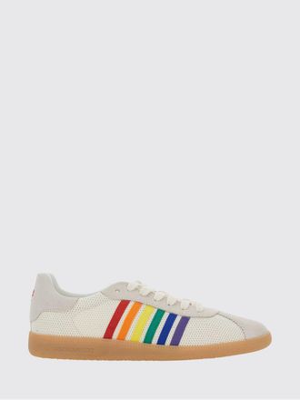 Dsquared2 Sneakers low top in pelle e mesh con fantasia a righe multicolor