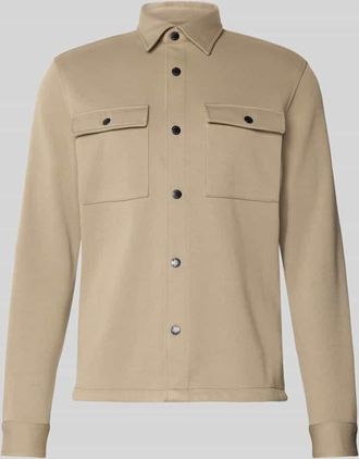 Mc Neal Hemdjacke mit Druckknopfleiste in Mud, Größe XXL