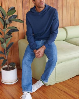 Alex Crane Caza Cotton Hoodie In Indigo