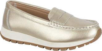 Jo & Joe Womens Genuine Suede Loafer Cushioned Chunky Sole Slip-On Shoes (Gold, UK Footwear Size System, Adult, Women, Numeric, Medium, 6)