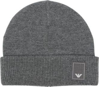 Armani Gevouwen muts hoed - unisex - Hoeden - Blauw - ONE Size - Accessoires