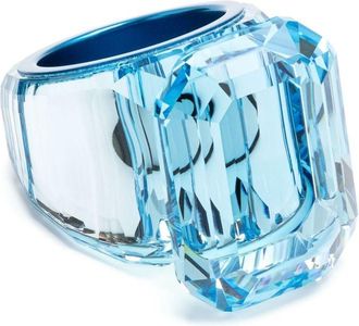 Swarovski Lucent crystal cocktail ring - women - Crystal - 55 - Blue