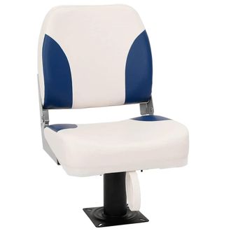 vidaXL Vidaxl - Asientos Plegables De Barco 2 Uds Azul Y Blanco 41x36x48 Cm