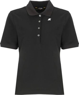 K-Way Ali short-sleeve polo shirt - women - Cotton/Elastane - S - Black