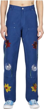 Sky High Farm Broeken - Heren - Straight fit broeken - Blauw - S - Katoen - Broeken