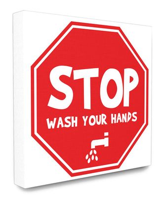 Stupell Industries Wash Your Hands Stop Sign