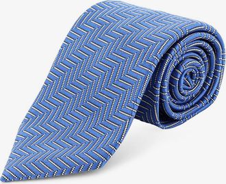Tom Ford Cravatta in seta con motivo geometrico - TOM FORD - gender_Man