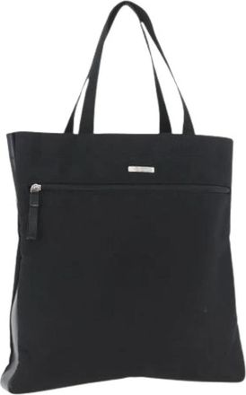 Ferragamo Pre-owned Canvas Tote Bag - Dames - Vintage Shopper - Zwart - ONE Size - Leer - Vintage