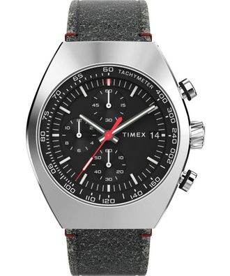 Timex Legacy Tonneau Chrono Mens Black Watch TW2W50000 Leather - One Size