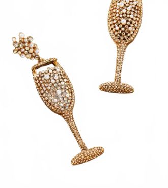 BaubleBar Womens Whats Poppin Earrings In Clear/gold
