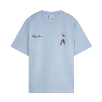 Filling Pieces Tops, Heren, Blauw, S, Katoen, T-shirt Bakery