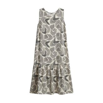 OPUS Elegante Jurk met Wicy Move - Dames - Jurken - Beige - Maat: S Viscose