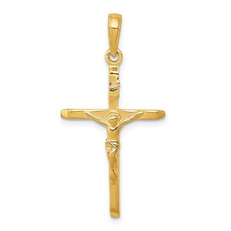 Diamond2Deal 10k Yellow Gold Crucifix Pendant