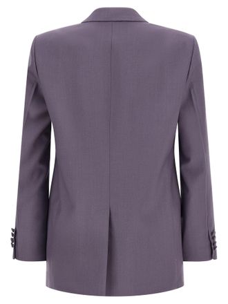 Gucci Double-Breasted Wool Blazer - Mauve