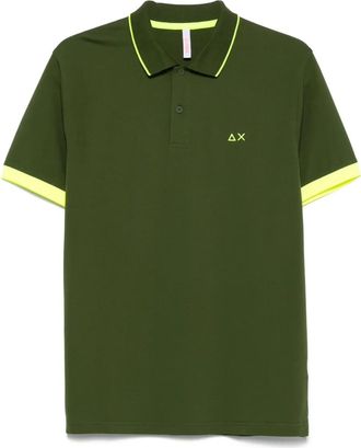 Sun 68 logo-embroidered polo shirt - men - Elastane/Cotton - XXXL - Green