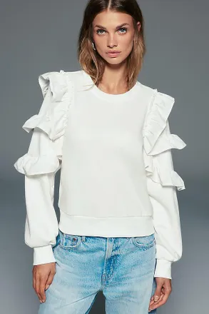 Dolan Ruffle Sleeve Sweatshirt
