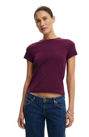 Cotton On Womens 90S Baby Tee in Blackberry Belle at Nordstrom, Size X-Small