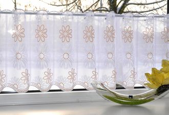 STICKEREIEN PLAUEN Scheibengardine »Lilienzeit« Stangendurchzug 1 Stk. tlg