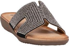 Good Choice Shoes Paxal Rhinestone Embellished Slide Sandal in Black at Nordstrom Rack, Size 7.5