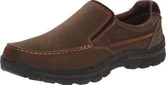 Skechers Mens Braver Rayland Slip-On Loafer, Dark Brown Leather, 9.5 UK