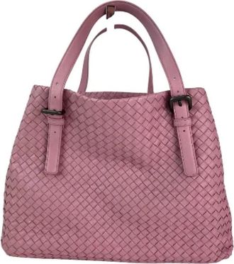 Bottega Veneta Tweedehands leren handtassen - Dames - Vintage Handtas - Roze - ONE Size - Leer - Vintage
