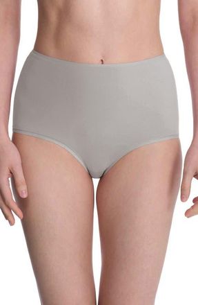 Natori Bliss Bare Cotton High Waist Briefs in Grey Sky at Nordstrom, Size Medium