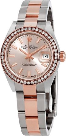 Rolex Datejust Automatic Ladies Steel and 18K Everose Gold Oyster Watch 279381RBR