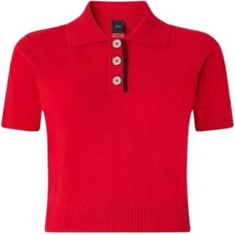 Pinko Polo Gorgona - - Tops - Donna - Rosso - S