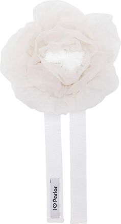 Parlor Choker con fiore - Bianco